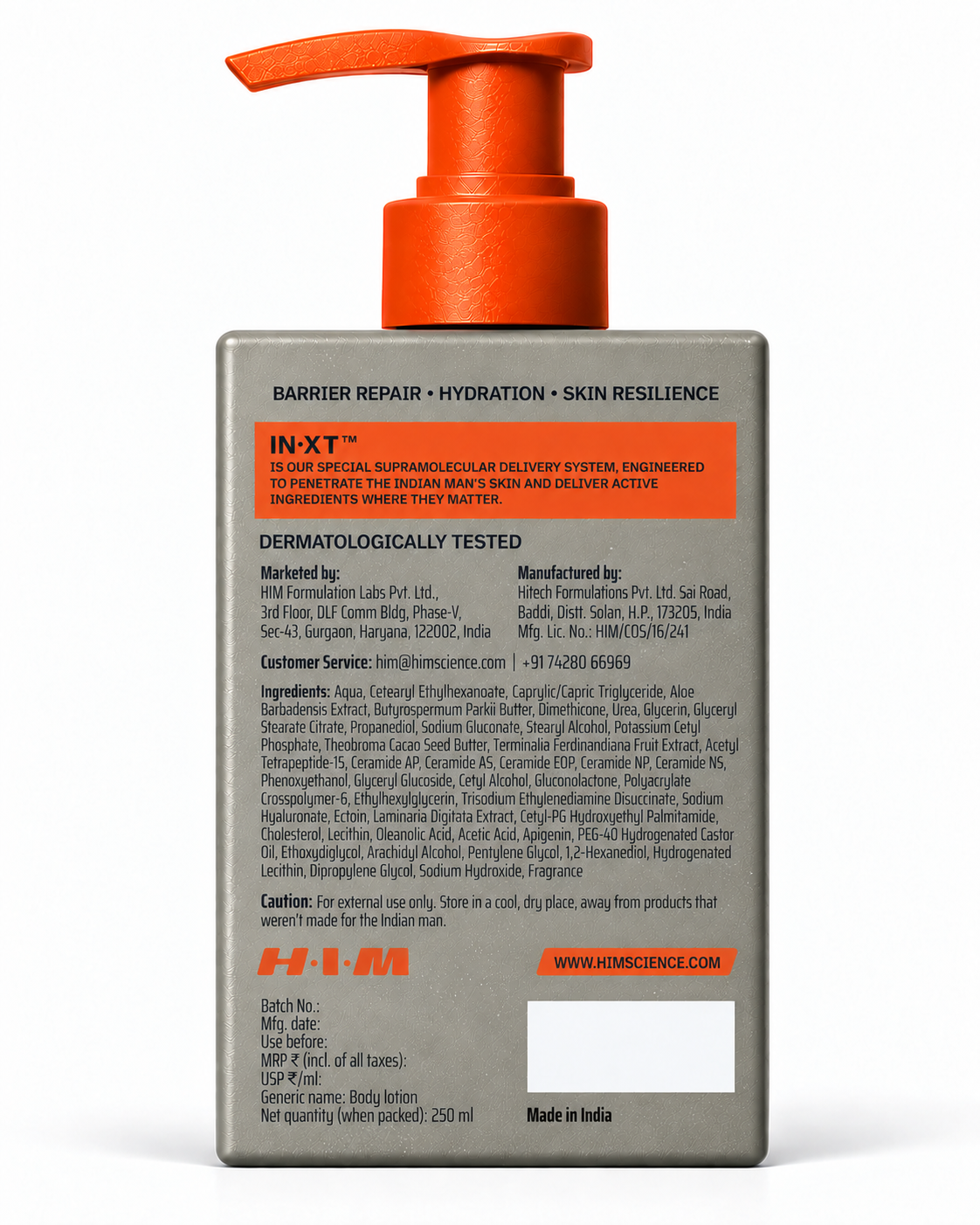 HIM Hyaluronic Acid Body Lotion for Men - 250 ml