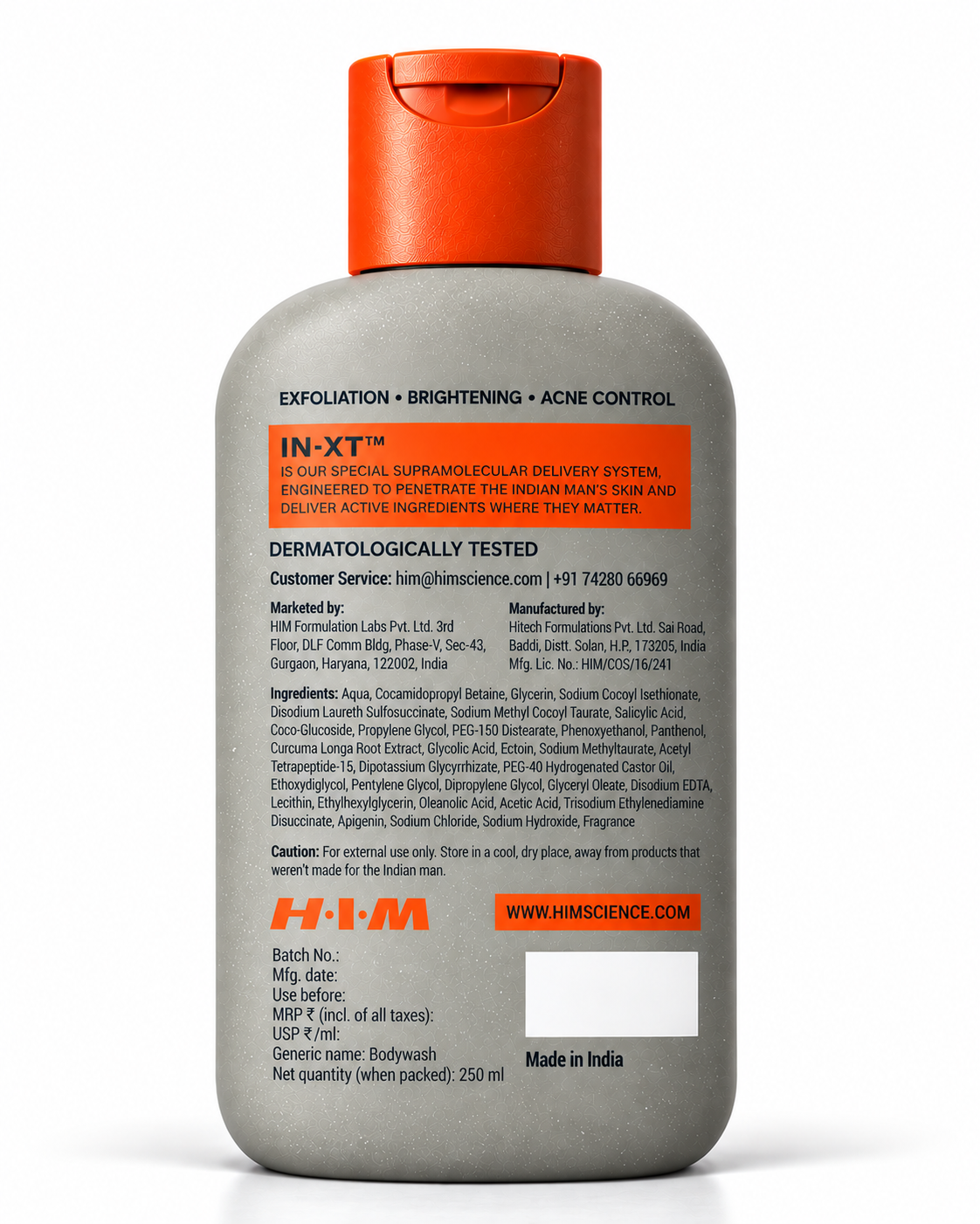 HIM Salicylic Acid Body Wash for Men - 250 ml