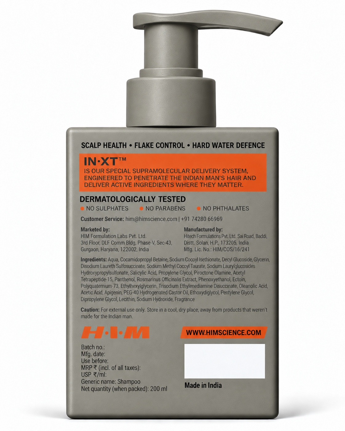 HIM Hard Water 2-in-1 Shampoo and Conditioner for Men - 200 ml
