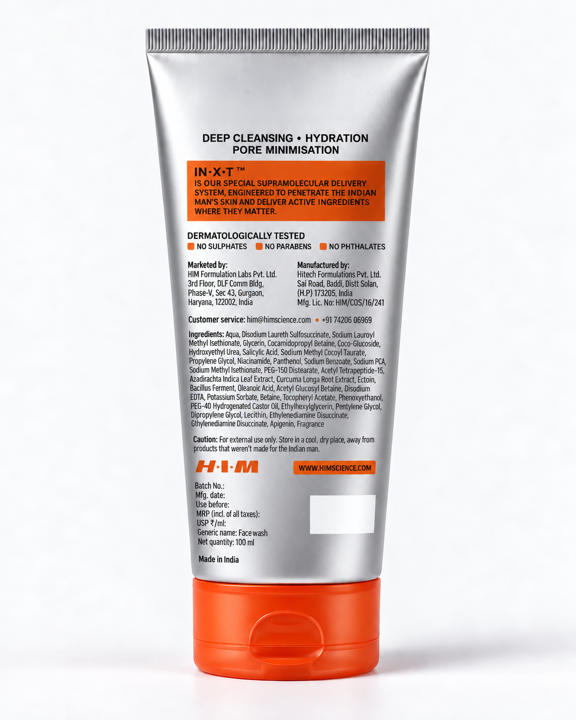 HIM Salicylic Acid Face Wash for Men - 100 ml